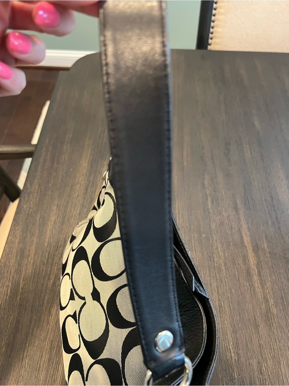 Coach Black & Grey Signature Zoe - Picture 8 of 16